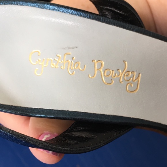 Cynthia Rawley Size 8B Blue peep toe heels. - Picture 5 of 8